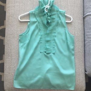 Ruffled collar J.Crew Factory sleeveless blouse